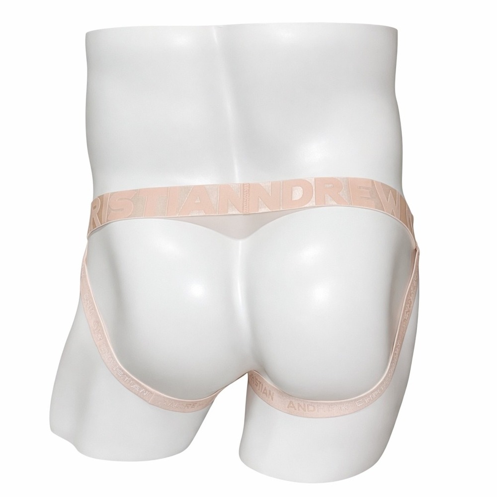 Andrew Christian Large (33-35) Almost Naked Bamboo Jockstrap Peach New - Picture 3 of 10